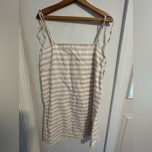 J Crew summer dress with Pom Pom detail at the bottom edge. Size M.